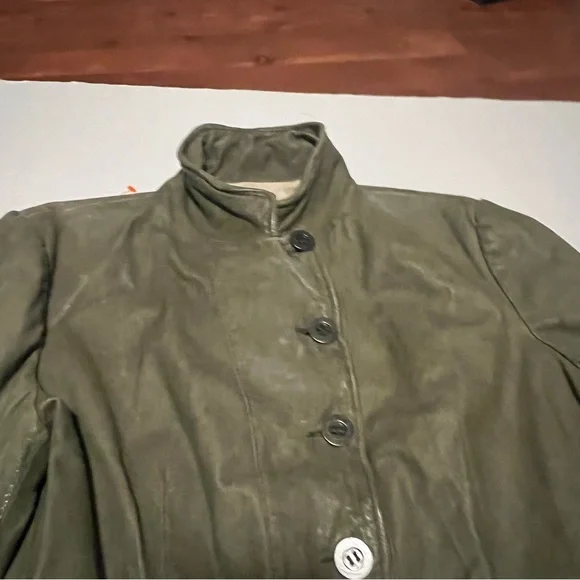 Jakett New York Leather jacket olive green - Picture 5 of 13